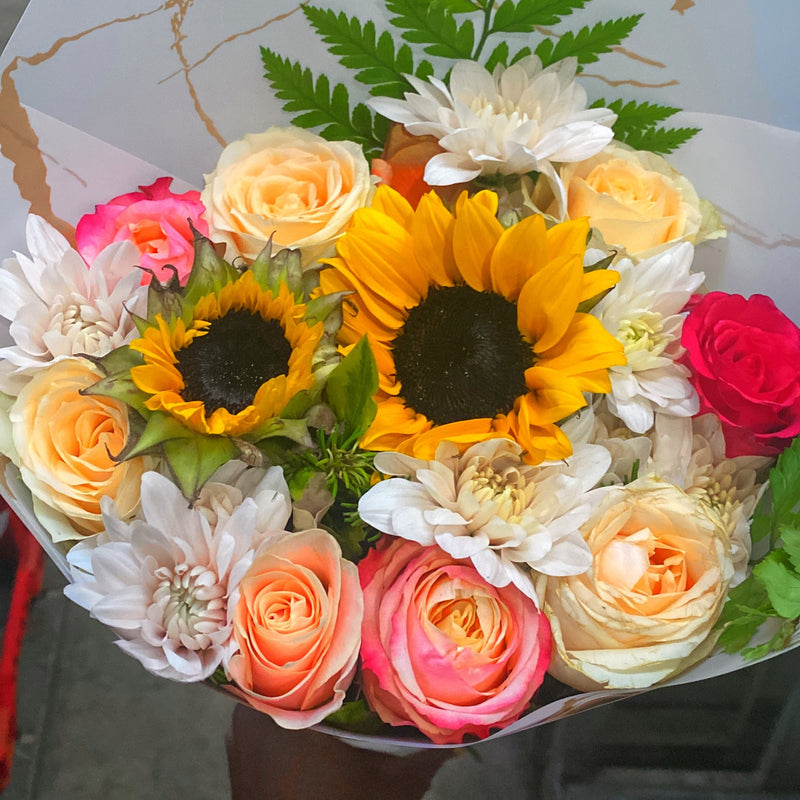 Half Mixed Spring Blooms - Daffodils, tulips, hyacinths Half Bouquet Johannesburg | Fresh Flowers City Deep | Same Day Delivery